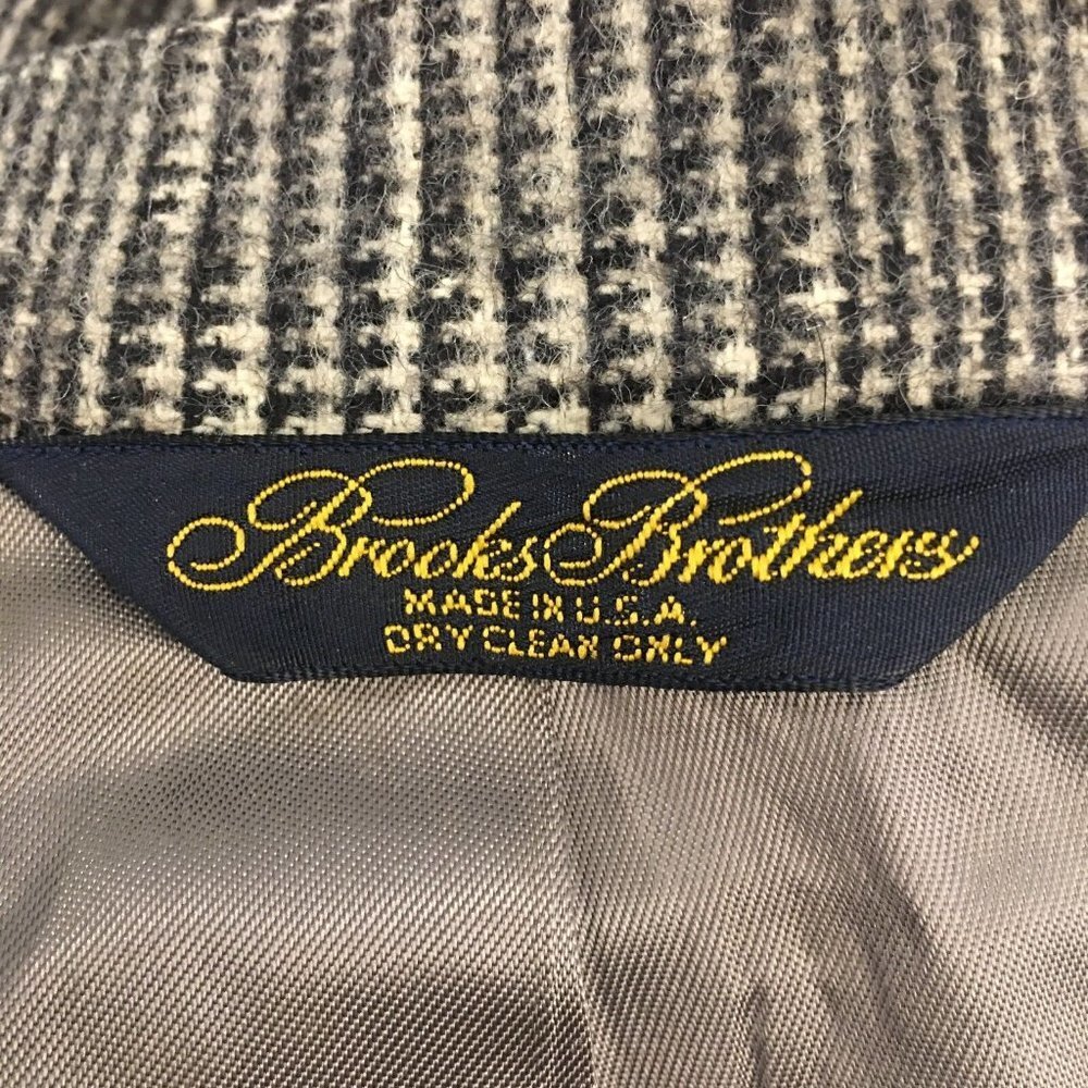 BROOKS BROTHERS Camel Hair Glen Plaid 2 Button Blazer Jacket Men's 44 Regular - Picture 9 of 11